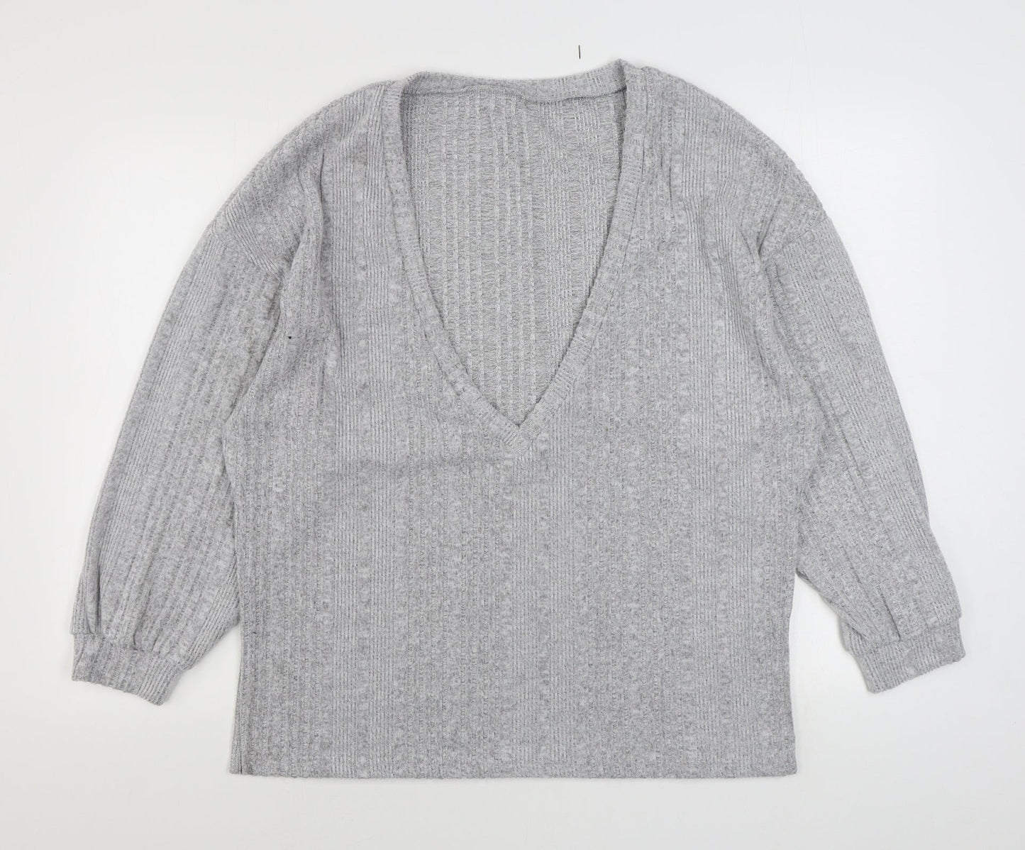 SheIn Womens Grey  Polyester Pullover Sweatshirt Size L  Pullover