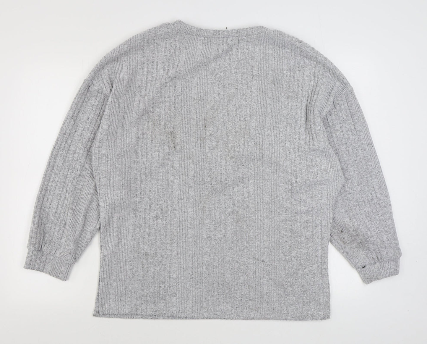 SheIn Womens Grey  Polyester Pullover Sweatshirt Size L  Pullover