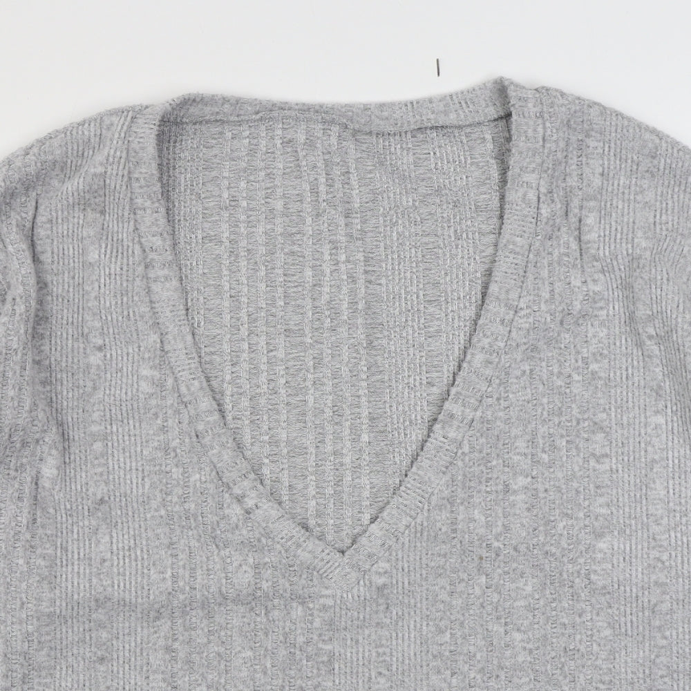 SheIn Womens Grey  Polyester Pullover Sweatshirt Size L  Pullover