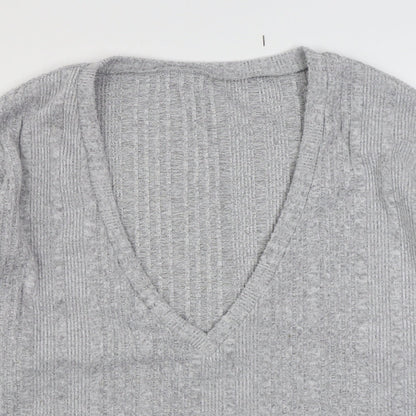 SheIn Womens Grey  Polyester Pullover Sweatshirt Size L  Pullover