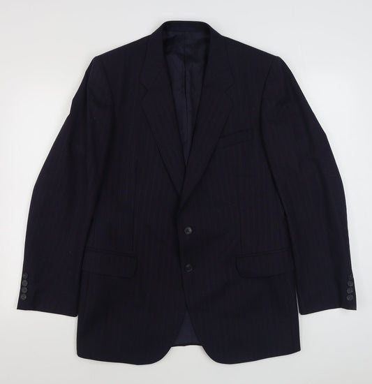Mens UK Size 40 St Michaels Regular Blue Suit Jacket