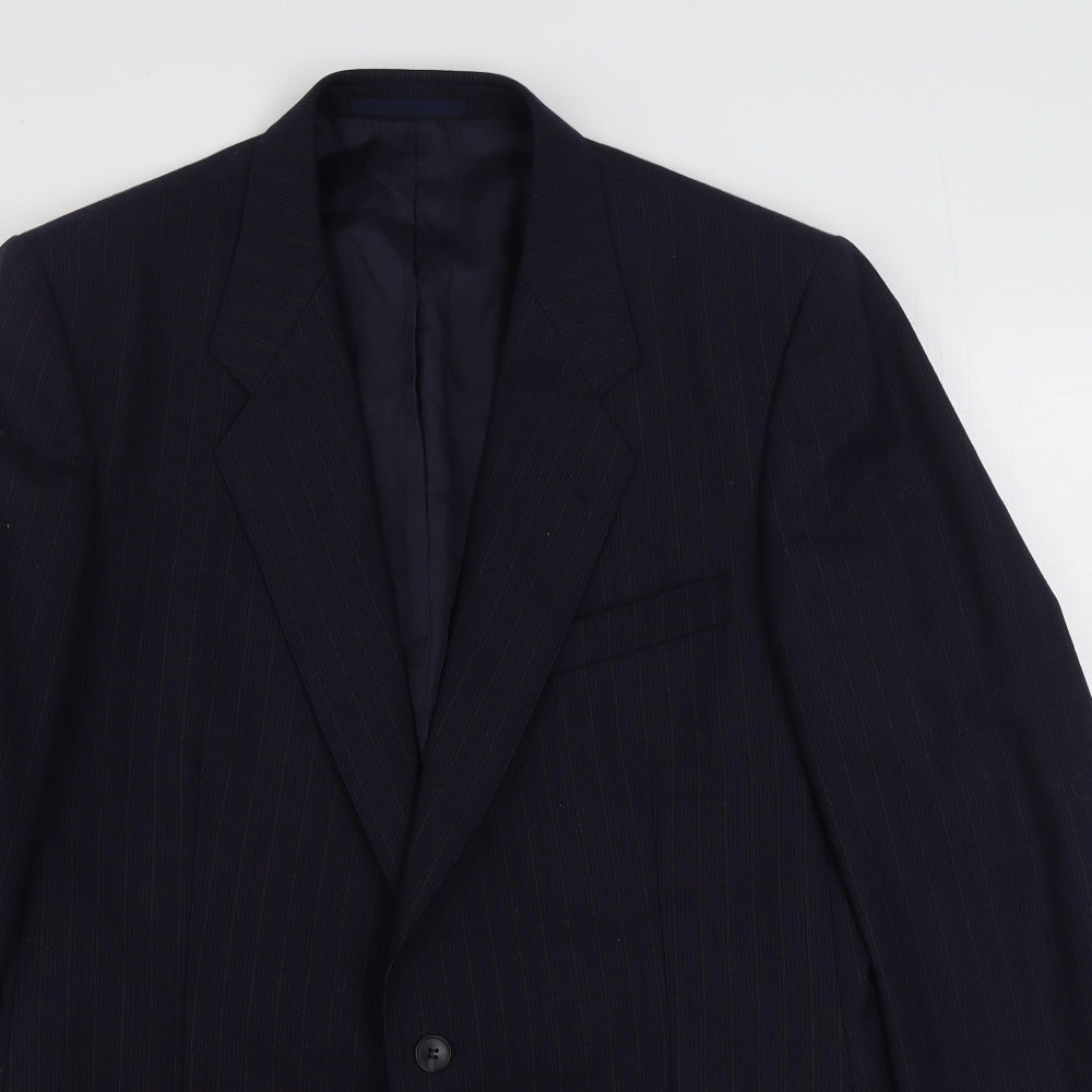 Mens UK Size 40 St Michaels Regular Blue Suit Jacket