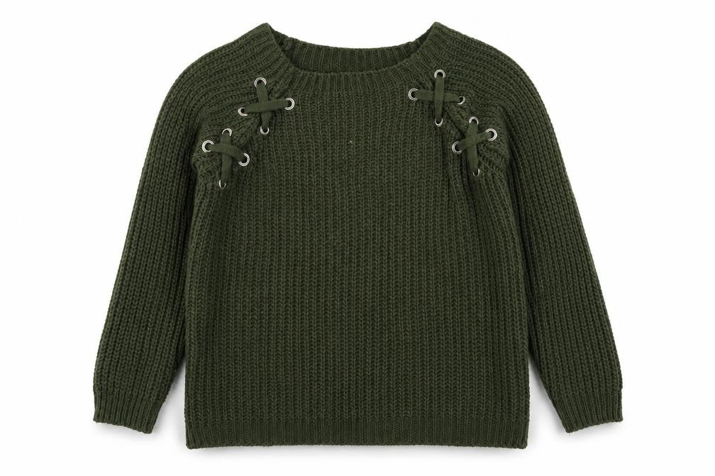 Womens UK Size M Preworn Green Pullover Jumper