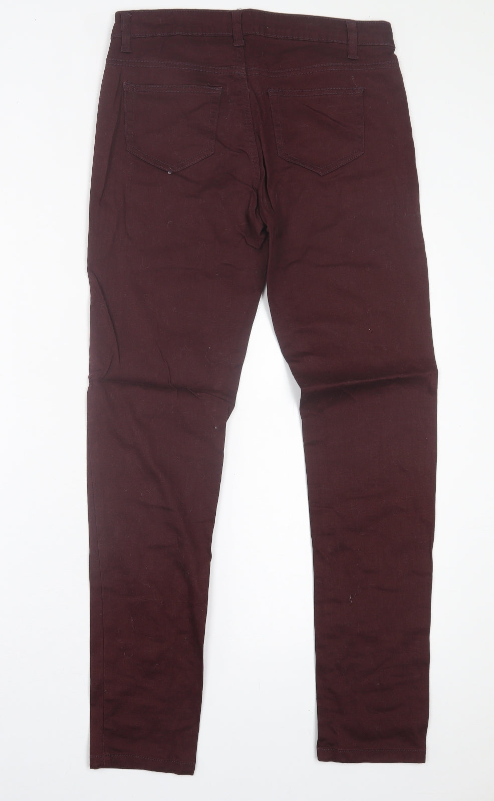 B.YOU Womens Purple  Cotton Skinny Jeans Size 10 L31 in Regular Button