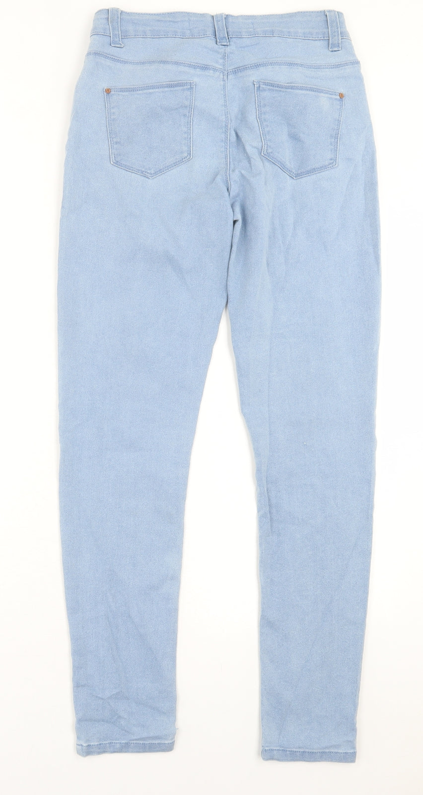 Denim & Co. Girls Black  Cotton Skinny Jeans Size 13-14 Years  Regular Button