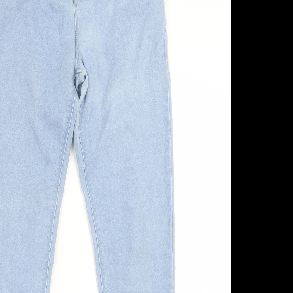 Denim & Co. Girls Black  Cotton Skinny Jeans Size 13-14 Years  Regular Button