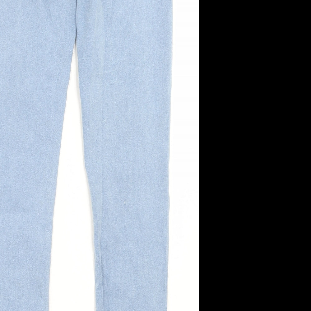Denim & Co. Girls Black  Cotton Skinny Jeans Size 13-14 Years  Regular Button