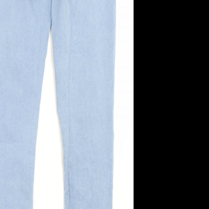 Denim & Co. Girls Black  Cotton Skinny Jeans Size 13-14 Years  Regular Button