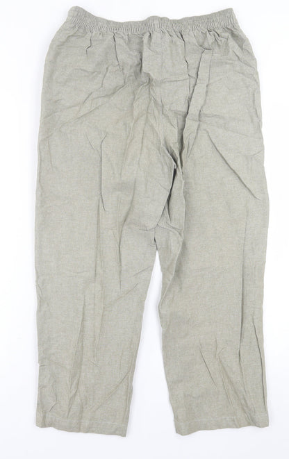 Womens UK Size 12 Isle Essentials Regular Fit  Green Trousers