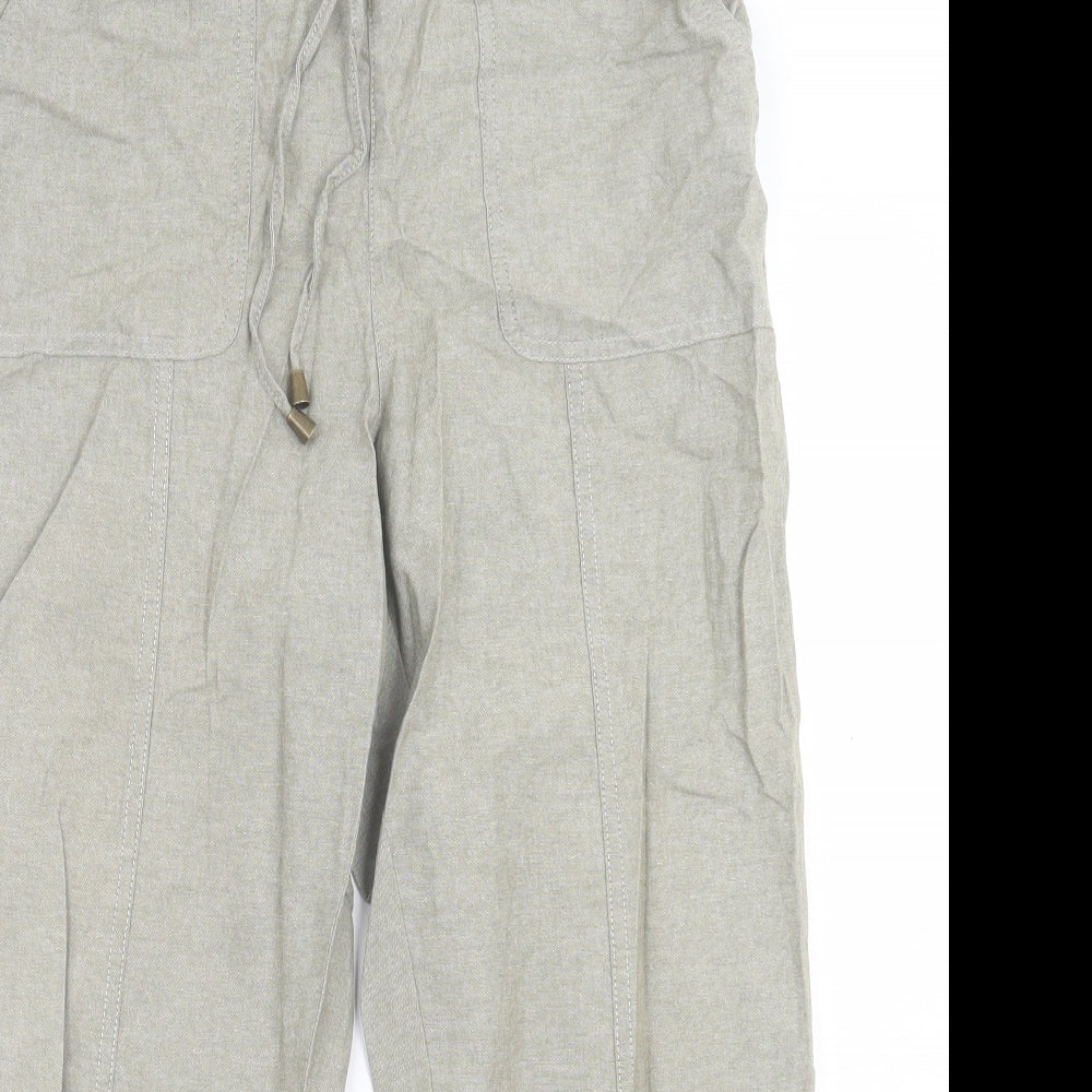 Womens UK Size 12 Isle Essentials Regular Fit  Green Trousers