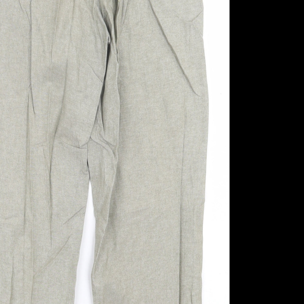 Womens UK Size 12 Isle Essentials Regular Fit  Green Trousers