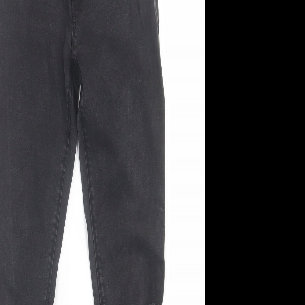 Simply Be Womens Black  Cotton Skinny Jeans Size 10 L27 in Regular Button