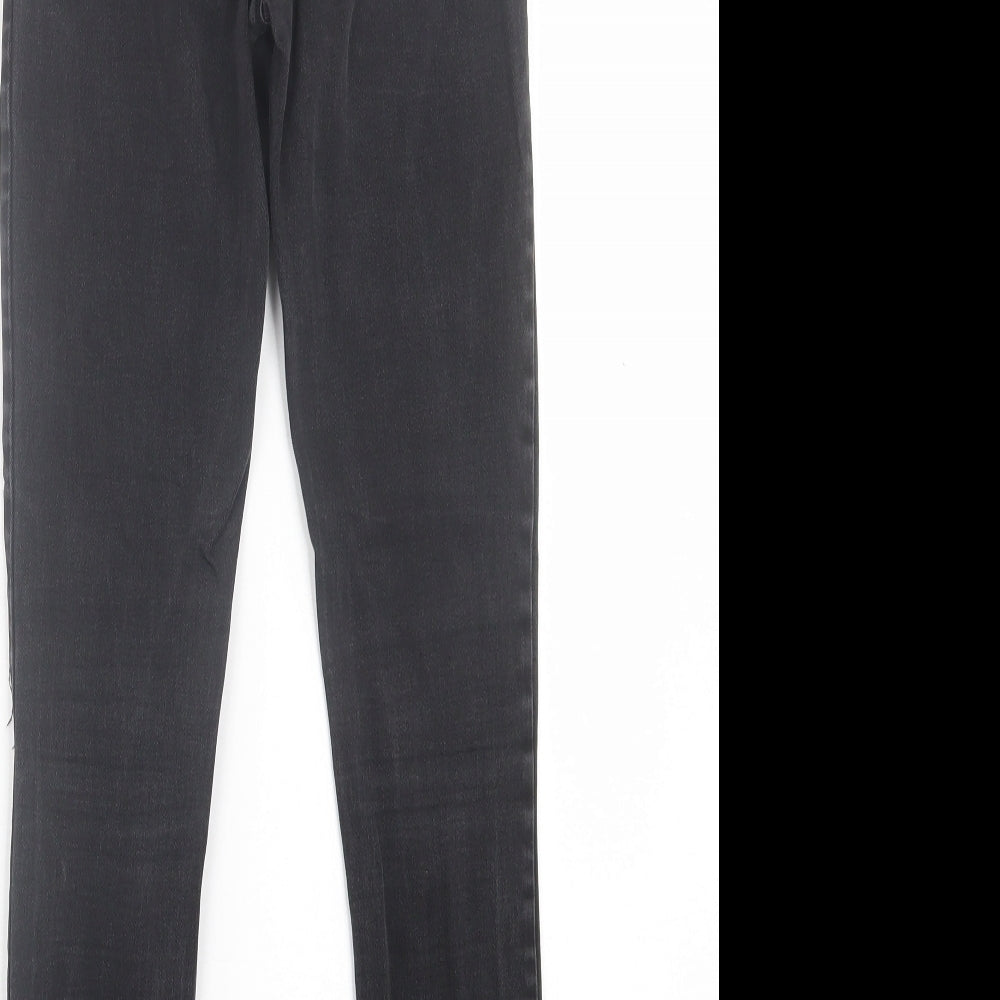 Simply Be Womens Black  Cotton Skinny Jeans Size 10 L27 in Regular Button