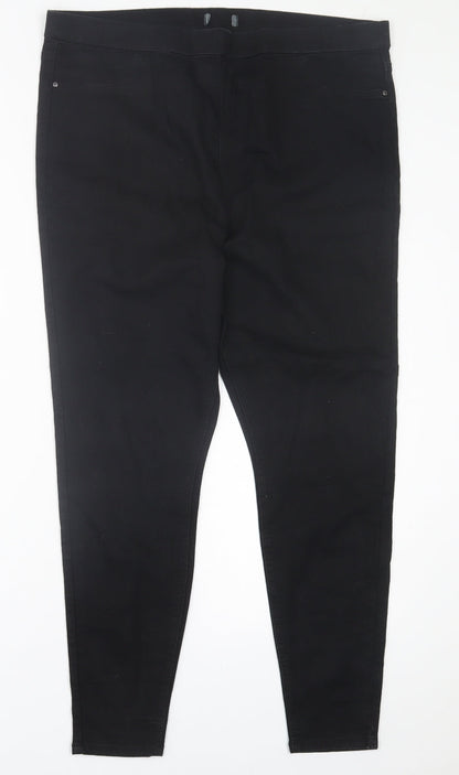Womens UK Size 38 in Preworn Regular Fit Jegging Black Trousers