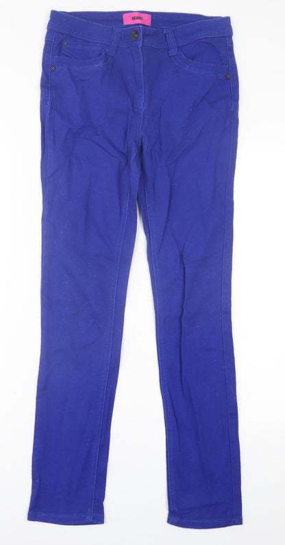 George Womens Blue  Cotton Skinny Jeans Size 10 L30 in Regular Button