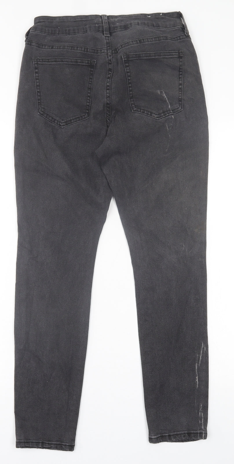 Cotton On Womens Black  Cotton Skinny Jeans Size 12 L27 in Regular Button