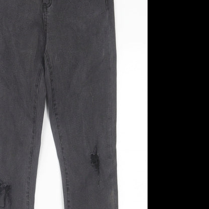 Cotton On Womens Black  Cotton Skinny Jeans Size 12 L27 in Regular Button