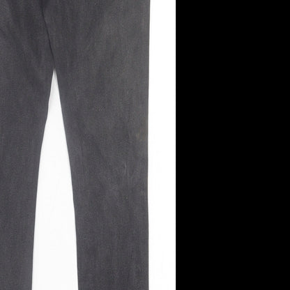 Cotton On Womens Black  Cotton Skinny Jeans Size 12 L27 in Regular Button