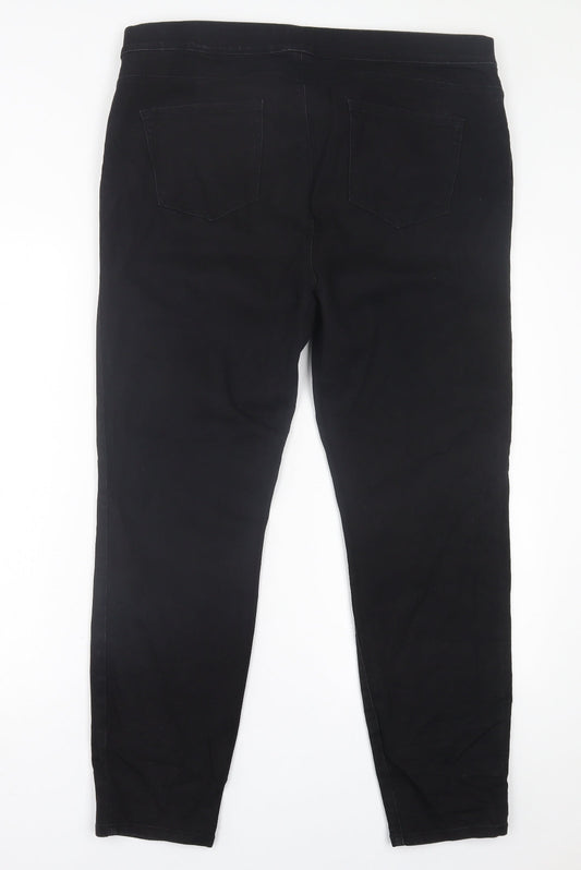 George Womens Black  Cotton Jegging Trousers Size 38 in L28 in Regular