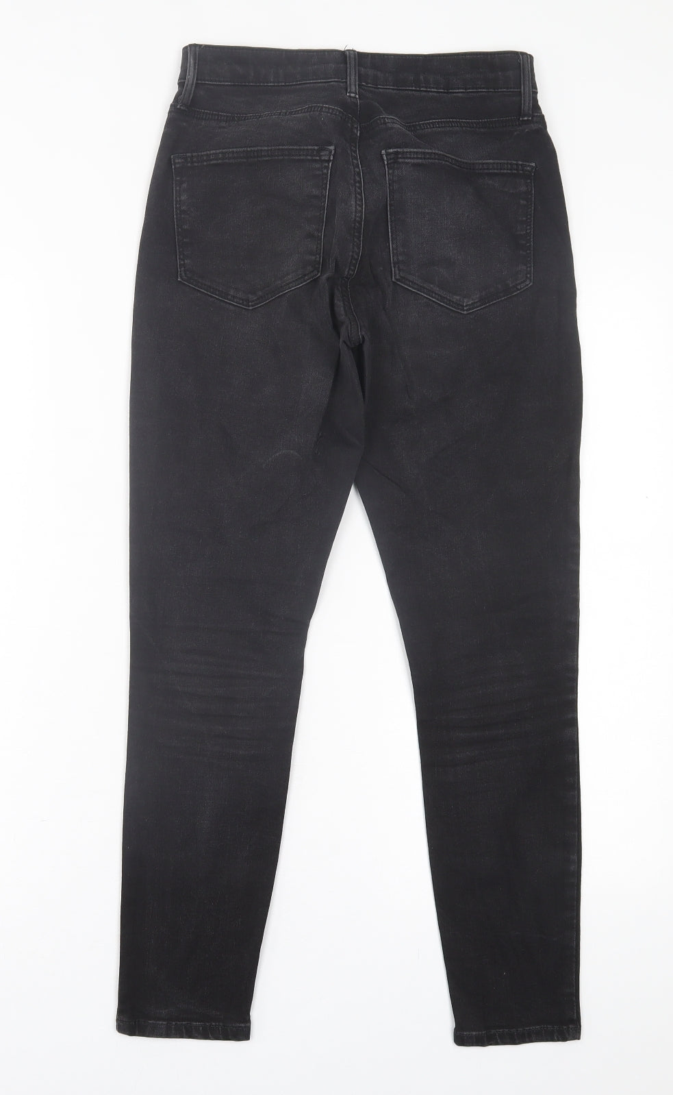 Topshop Womens Black  Cotton Skinny Jeans Size 26 in L30 in Regular Button