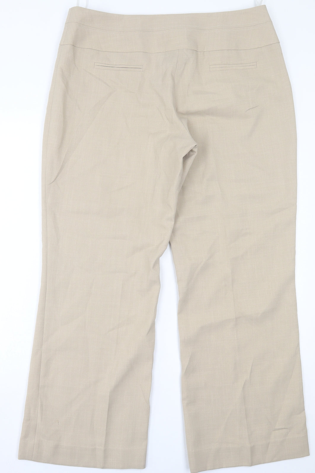 Autonomy Womens Beige  Polyester Trousers  Size 16 L29 in Regular Button