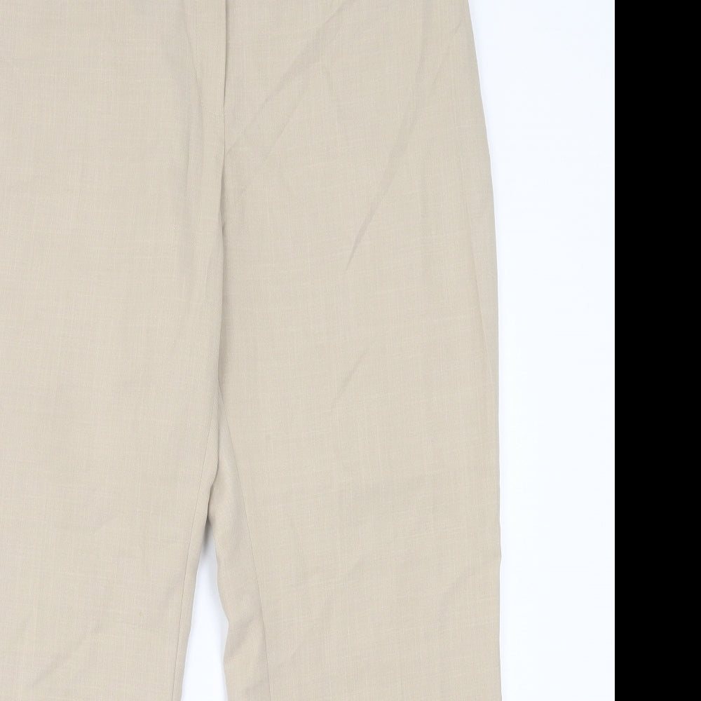 Autonomy Womens Beige  Polyester Trousers  Size 16 L29 in Regular Button