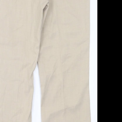 Autonomy Womens Beige  Polyester Trousers  Size 16 L29 in Regular Button