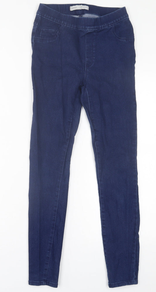 George Womens Blue  Cotton Jegging Trousers Size 8 L28 in Regular