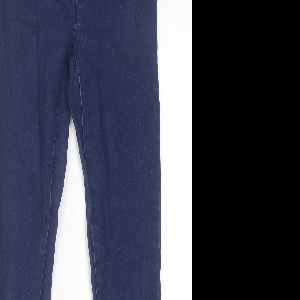 George Womens Blue  Cotton Jegging Trousers Size 8 L28 in Regular