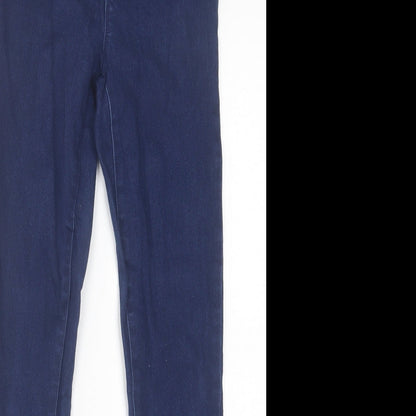George Womens Blue  Cotton Jegging Trousers Size 8 L28 in Regular