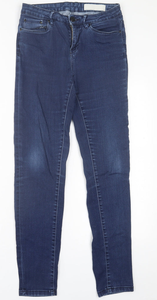 ESMARA Womens Blue  Cotton Skinny Jeans Size 30 in L30 in Regular Button
