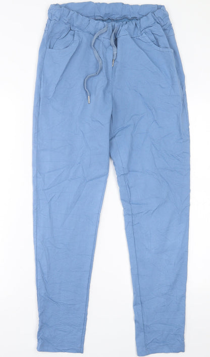 Womens UK Size 32 in Preworn Regular Fit  Blue Trousers
