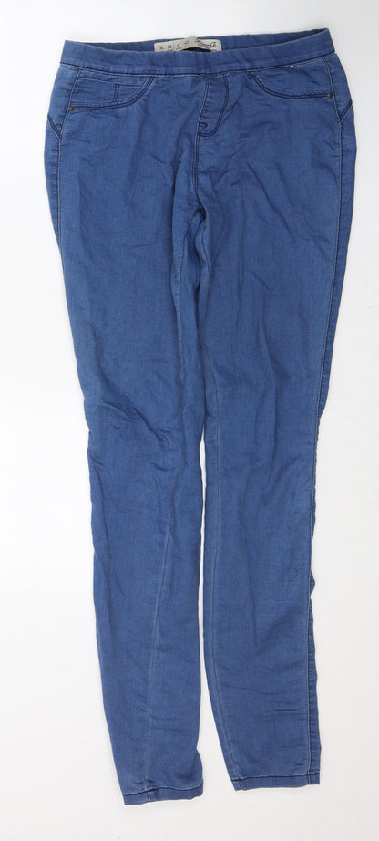 Denim & Co. Womens Blue  Cotton Jegging Jeans Size 10 L33 in Regular Button