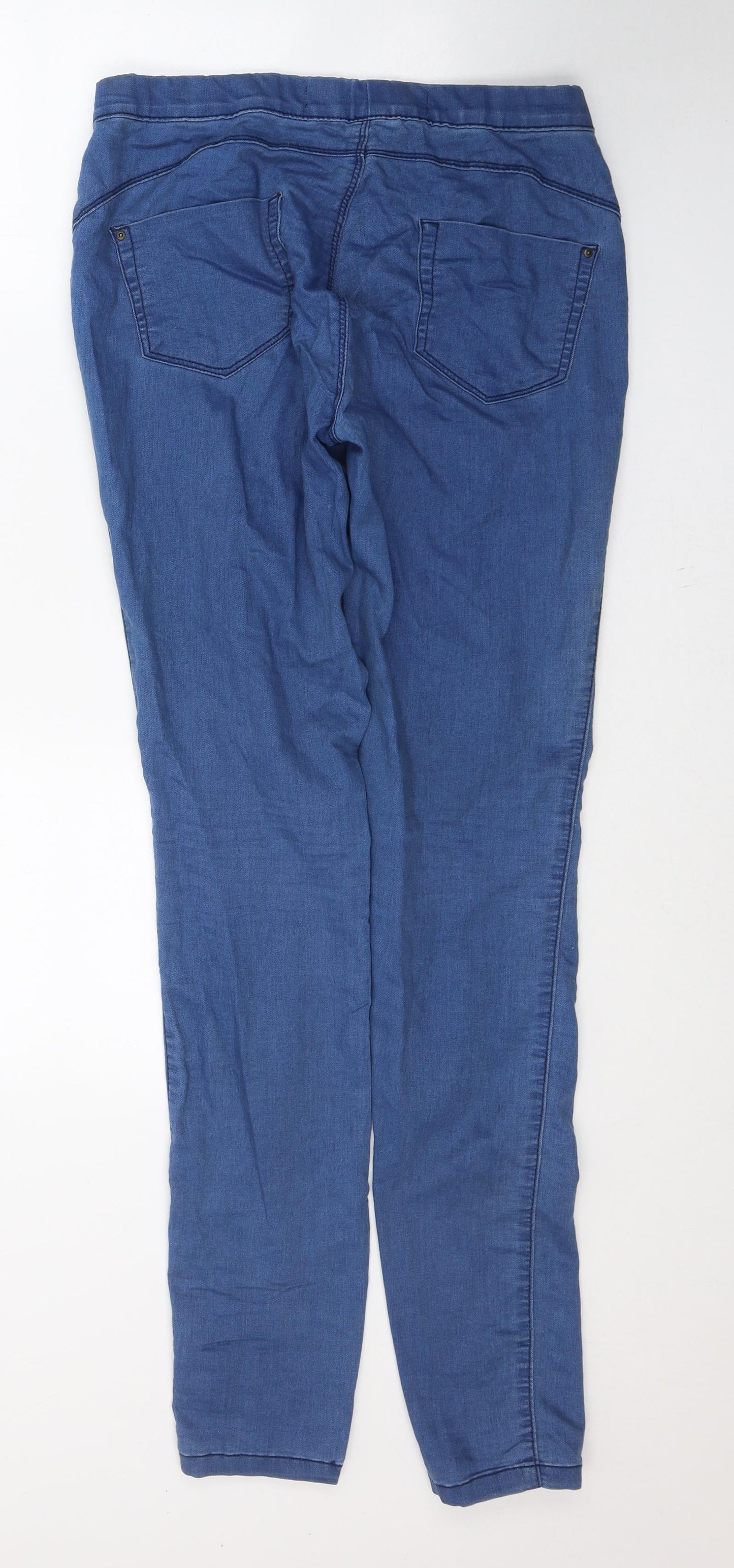 Denim & Co. Womens Blue  Cotton Jegging Jeans Size 10 L33 in Regular Button