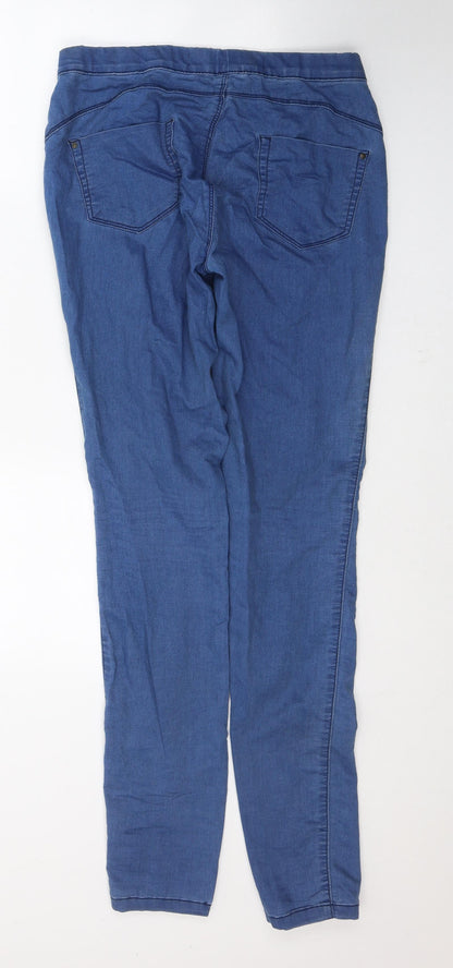 Denim & Co. Womens Blue  Cotton Jegging Jeans Size 10 L33 in Regular Button