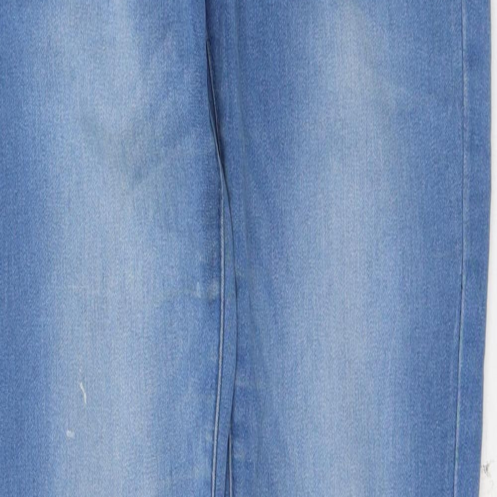 Denim & Co. Womens Blue  Cotton Skinny Jeans Size 6 L34 in Regular Button