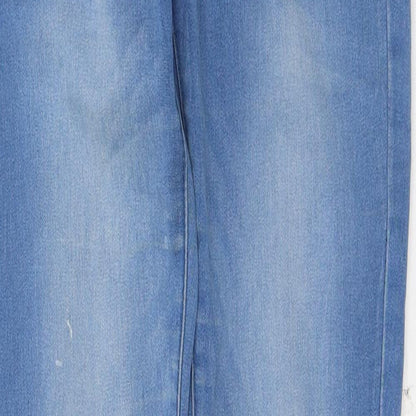 Denim & Co. Womens Blue  Cotton Skinny Jeans Size 6 L34 in Regular Button