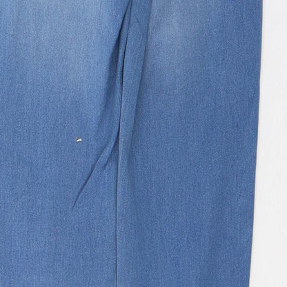 Denim & Co. Womens Blue  Cotton Skinny Jeans Size 6 L34 in Regular Button