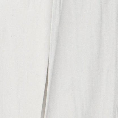 PRETTYLITTLETHING Womens White  Cotton Skinny Jeans Size 8 L28 in Regular Button