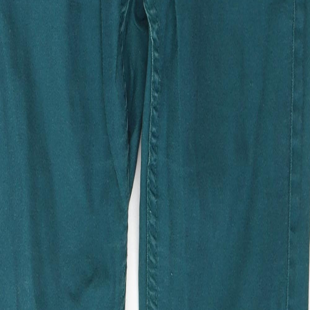 72D Womens Green  Cotton Skinny Jeans Size 30 in L29 in Regular Button