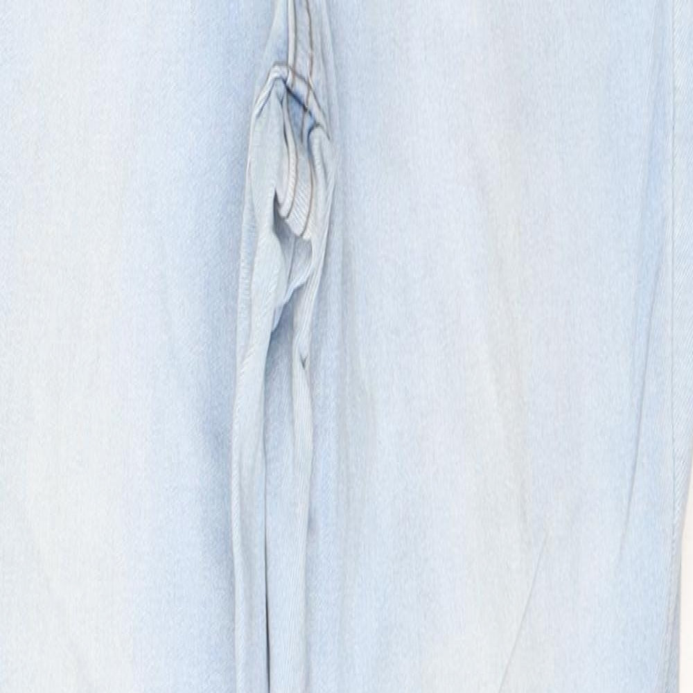 Denim & Co. Womens Blue  Cotton Skinny Jeans Size 8 L26 in Regular Button