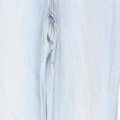 Denim & Co. Womens Blue  Cotton Skinny Jeans Size 8 L26 in Regular Button