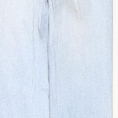 Denim & Co. Womens Blue  Cotton Skinny Jeans Size 8 L26 in Regular Button