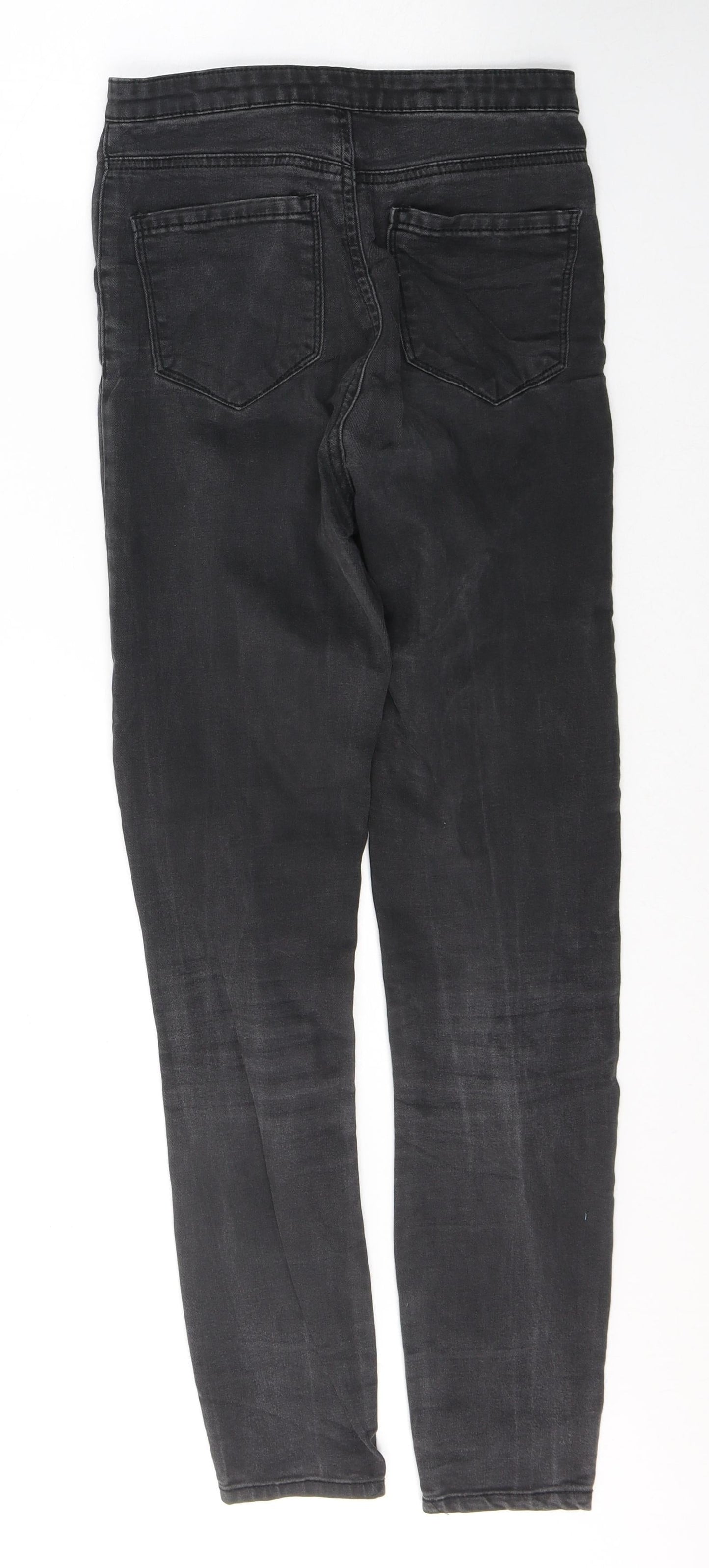 Denim & Co. Womens Black  Cotton Skinny Jeans Size 6 L29 in Regular Button