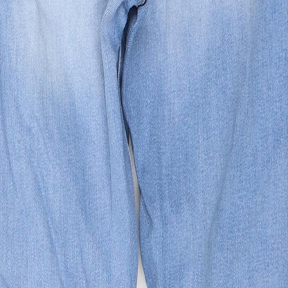 Denim & Co. Womens Blue  Cotton Skinny Jeans Size 10 L27 in Regular Button