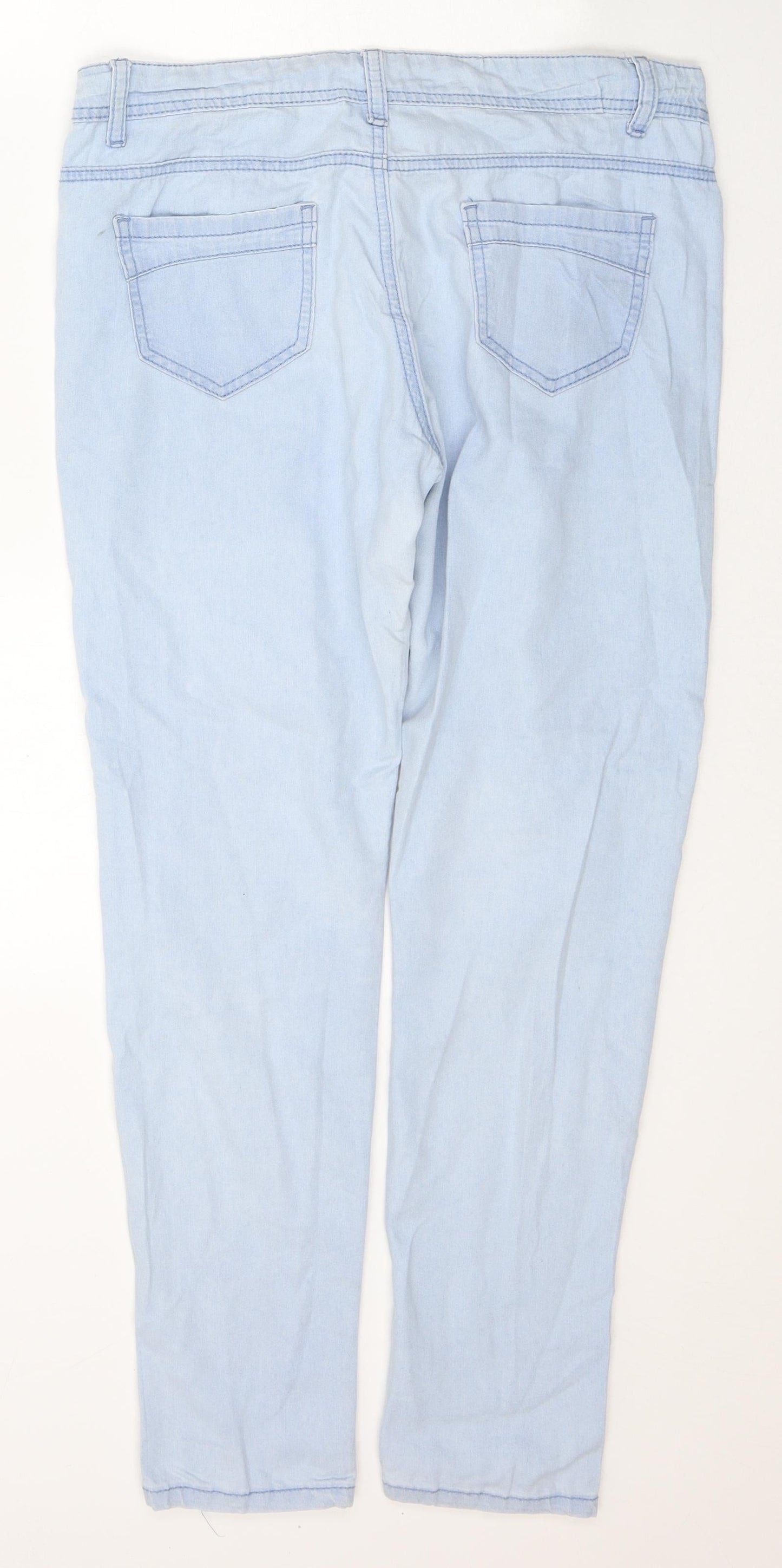 Originals Womens Blue  Cotton Skinny Jeans Size 12 L28 in Regular Button