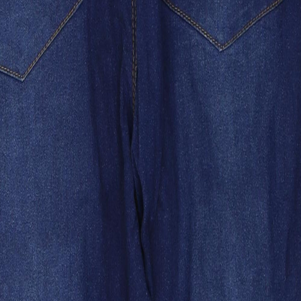 Womens UK Size 30 in Preworn Regular Fit Cropped Blue Jeans