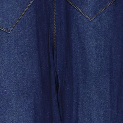 Womens UK Size 30 in Preworn Regular Fit Cropped Blue Jeans