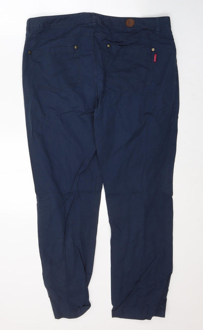 Jack Turphy Womens Blue  Cotton Straight Jeans Size 14 L28 in Regular Button