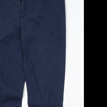 Jack Turphy Womens Blue  Cotton Straight Jeans Size 14 L28 in Regular Button